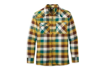 Image of Outdoor Research Feedback Flannel Shirt - Mens, Bark Plaid, Small, 2428621629006