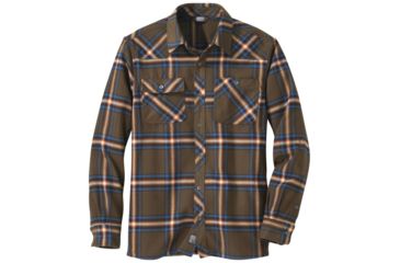 Image of Outdoor Research Feedback Flannel Shirt - Mens, Carob Plaid, Small, 2428621404006