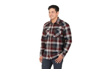 Image of Outdoor Research Feedback Flannel Shirt - Mens, Raisin Plaid, Large, 2428621676008