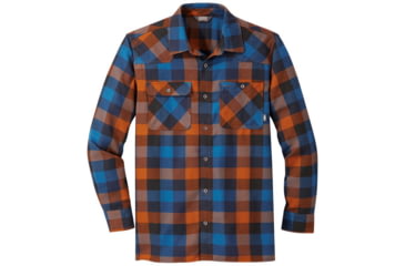 Image of Outdoor Research Feedback Flannel Shirt - Mens, Umber Plaid, Medium, 2428621847007