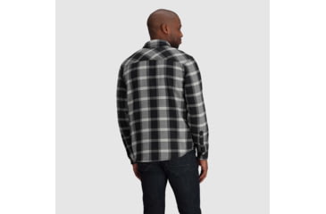 Image of Outdoor Research Feedback Flannel Twill Shirt - Mens, Black Plaid, Medium, 3005131107007