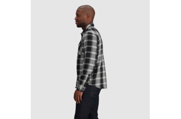 Image of Outdoor Research Feedback Flannel Twill Shirt - Mens, Black Plaid, Medium, 3005131107007