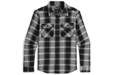 Image of Outdoor Research Feedback Flannel Twill Shirt - Mens, Black Plaid, Medium, 3005131107007