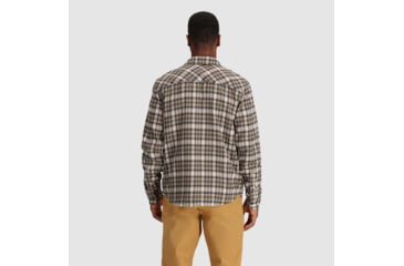 Image of Outdoor Research Feedback Flannel Twill Shirt - Mens, Flint Plaid, 2XL, 3005132110010