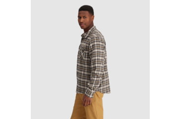 Image of Outdoor Research Feedback Flannel Twill Shirt - Mens, Flint Plaid, 2XL, 3005132110010