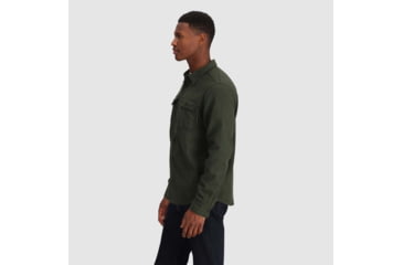 Image of Outdoor Research Feedback Flannel Twill Shirt - Mens, Grove, Small, 3005132445006