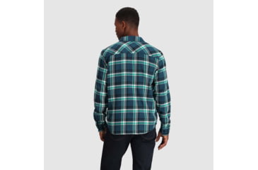 Image of Outdoor Research Feedback Flannel Twill Shirt - Mens, Harbor Plaid, Small, 3005132608006