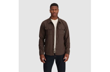 Image of Outdoor Research Feedback Flannel Twill Shirt - Mens, Hickory, 3XL, 3005132443011
