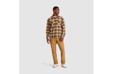 Image of Outdoor Research Feedback Flannel Twill Shirt - Mens, Hickory Plaid, 3XL, 3005132607011
