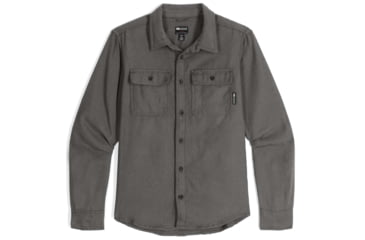 Image of Outdoor Research Feedback Flannel Twill Shirt - Mens, Light Pewter, Large, 3005131564008