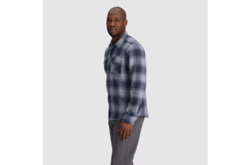 Image of Outdoor Research Feedback Flannel Twill Shirt - Mens, Slate Plaid, 3XL, 3005131521011