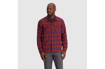 Image of Outdoor Research Feedback Flannel Twill Shirt - Mens, Terra Plaid, 2XL, 3005132606010