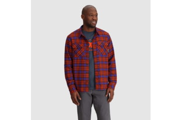 Image of Outdoor Research Feedback Flannel Twill Shirt - Mens, Terra Plaid, 2XL, 3005132606010