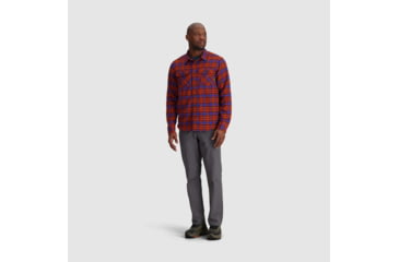Image of Outdoor Research Feedback Flannel Twill Shirt - Mens, Terra Plaid, 2XL, 3005132606010