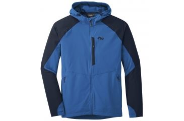 Image of Outdoor Research Ferrosi Hooded Jacket, Men's, Glacier/Night, M 250094-glacier/night-M