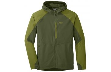 Image of Outdoor Research Ferrosi Hooded Jacket, Men's, Kale/Hops, M 250094-kale/hops-M