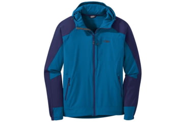 Image of Outdoor Research Ferrosi Hooded Jacket - Mens, Cascade/Twl, Small, 2691711886006