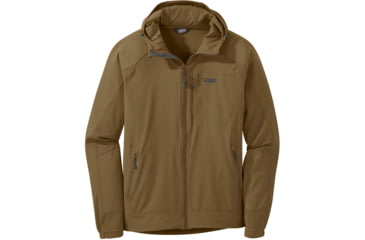 Image of Outdoor Research Ferrosi Hooded Jacket - Mens, Coyote, Small, 2691710014006