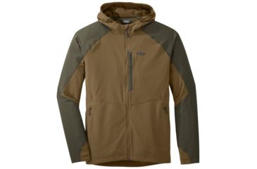 Image of Outdoor Research Ferrosi Hooded Jacket - Mens, Coyote/Fatigue, Small, 2691711206006