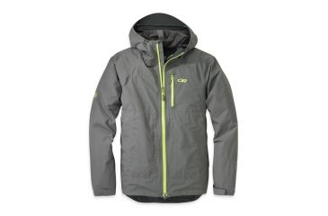 Image of Outdoor Research Foray Jacket - Men's-Large-Pewter/Lemongrass