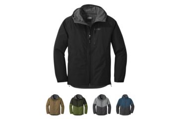 Image of Outdoor Research Foray Jacket - Men's, Black, Coyote, Forest/Seaweed, Light Pewter/Storm, Peacock/Storm