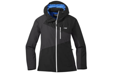 Image of Outdoor Research Fortress Jacket - Womens, Black/Storm, Extra Small, 2714291344005