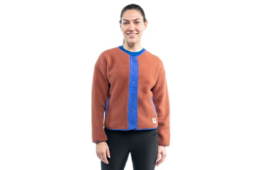 Image of Outdoor Research Grayland Fleece Jacket - Womens, Brick/Ultramarine, 2XL, 3005332517010