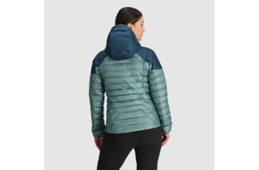 Image of Outdoor Research Helium Down Hoodie Jacket - Womens, Neptune/Harbor, XS, 2775912786005