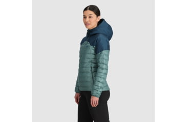 Image of Outdoor Research Helium Down Hoodie Jacket - Womens, Neptune/Harbor, XS, 2775912786005