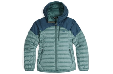 Image of Outdoor Research Helium Down Hoodie Jacket - Womens, Neptune/Harbor, XS, 2775912786005