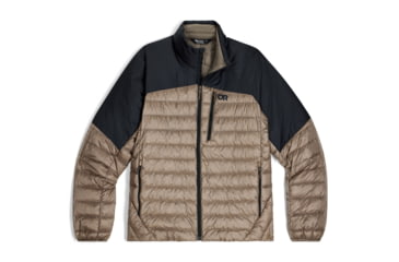 Image of Outdoor Research Helium Down Jacket - Mens, Sable/Black, Large, 3220952957008