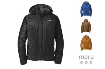 Image of Outdoor Research Helium II Jacket - Men's, Black/Storm, Cobalt/Naval Blue, Coyote, Pumpkin/Pewter, Samba, Seaweed/Juniper