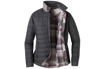 Image of Outdoor Research Kalaloch Reversible Shirt Jac - Womens, Pacific Plum Plaid, XL, 2681341415009