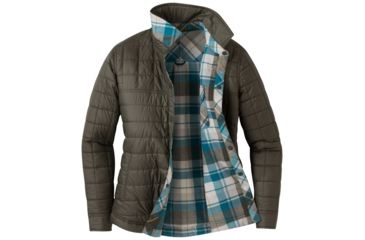 Image of Outdoor Research Kalaloch Reversible Shirt Jac - Womens, Peacock Plaid, XS, 2681341414005