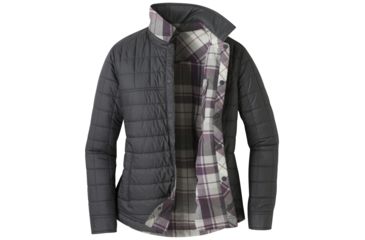 Image of Outdoor Research Kalaloch Reversible Shirt Jacket - Womens, Pacific Plum Plaid, Extra Small, 2681341415005