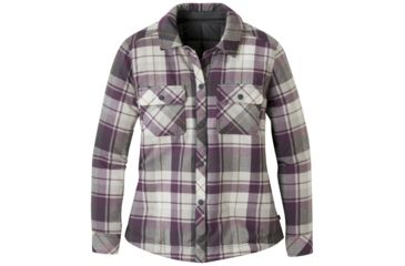 Image of Outdoor Research Kalaloch Reversible Shirt Jacket - Womens, Pacific Plum Plaid, Extra Small, 2681341415005