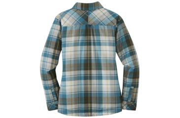 Image of Outdoor Research Kalaloch Reversible Shirt Jacket - Womens, Peacock Plaid, Small, 2681341414006