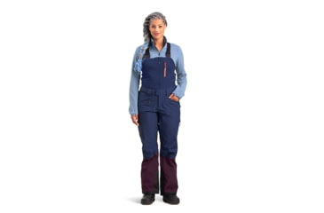 Image of Outdoor Research MT Baker Storm Bibs - Womens, Elk/Naval Blue, Small, 2832102053006