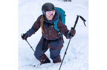 Image of Outdoor Research MT Baker Storm Bibs - Womens, Elk/Naval Blue, Small, 2832102053006