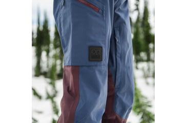 Image of Outdoor Research MT Baker Storm Bibs - Womens, Elk/Naval Blue, Small, 2832102053006