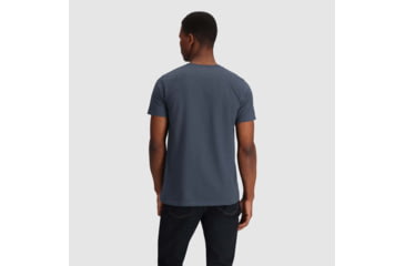 Image of Outdoor Research OR Advocate Stripe T-Shirt, Naval Blue/Verdant, Large, 3002232621008
