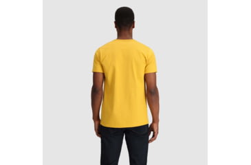 Image of Outdoor Research OR Advocate Stripe T-Shirt, Saffron/Bronze, Large, 3002232620008