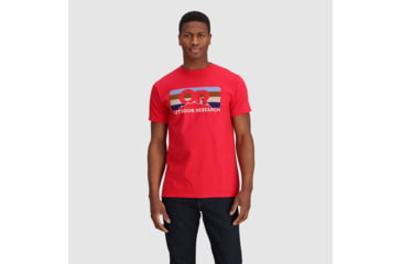 Image of Outdoor Research OR Advocate Stripe T-Shirt, Spice/Bronze, Medium, 3002232562007