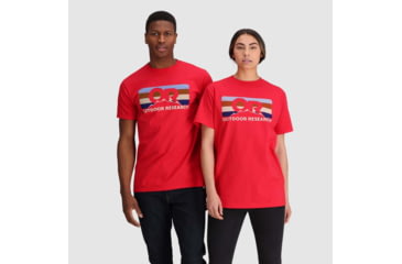 Image of Outdoor Research OR Advocate Stripe T-Shirt, Spice/Bronze, Medium, 3002232562007