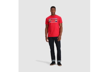 Image of Outdoor Research OR Advocate Stripe T-Shirt, Spice/Bronze, Medium, 3002232562007