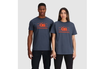 Image of Outdoor Research OR Advocate T-Shirt, Naval Blue/Spice, Large, 2800422618008