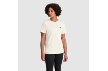 Image of Outdoor Research OR Lockup Back Logo T-Shirt, Sand/Verdant, Medium, 2895462622007
