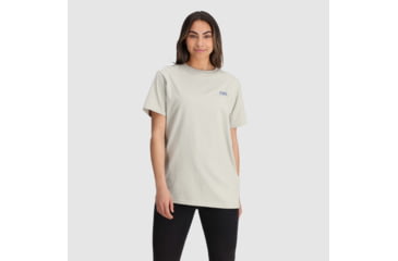 Image of Outdoor Research OR Lockup Back Logo T-Shirt, Slate/Topaz, Small, 2895462623006