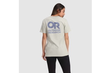Image of Outdoor Research OR Lockup Back Logo T-Shirt, Slate/Topaz, Small, 2895462623006