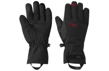 Image of Outdoor Research Ouray Ice Gloves - Womens, Black/Tomato, Large, 2680511318008